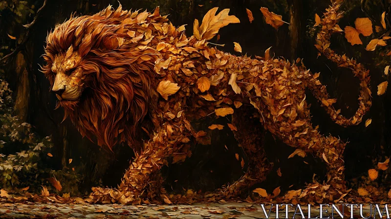 Leaf Lion AI Image