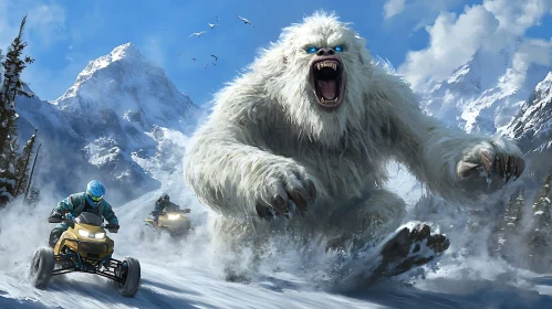 Abominable Snowman Chase Scene