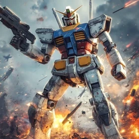 Mecha Robot in Action