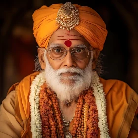 Wise Man in Saffron Turban