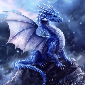Blue Dragon on Rocky Peak
