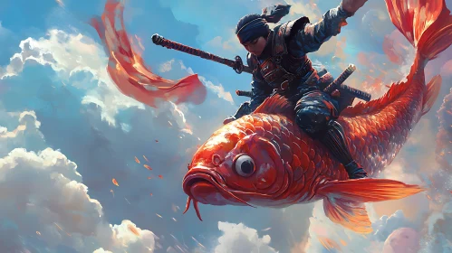 Fantasy Fish Rider Artwork