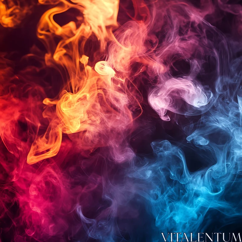 Colorful Smoke Art AI Image