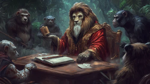 Regal Lion and Monkey Council