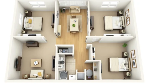 Cozy Apartment Floor Plan Design