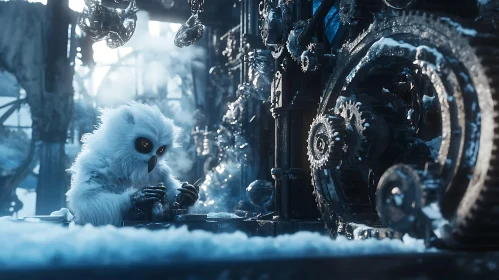 Winter Owl Mechanic Scene