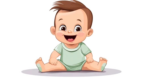 Happy Baby Illustration