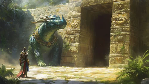 Emerald Dragon Temple Guardian