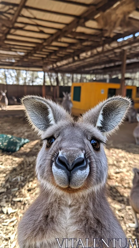 AI ART Inquisitive Kangaroo Observation