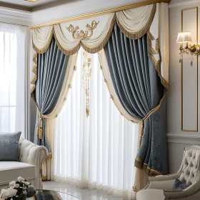 Elegant Drapery in a Classic Living Room Setting