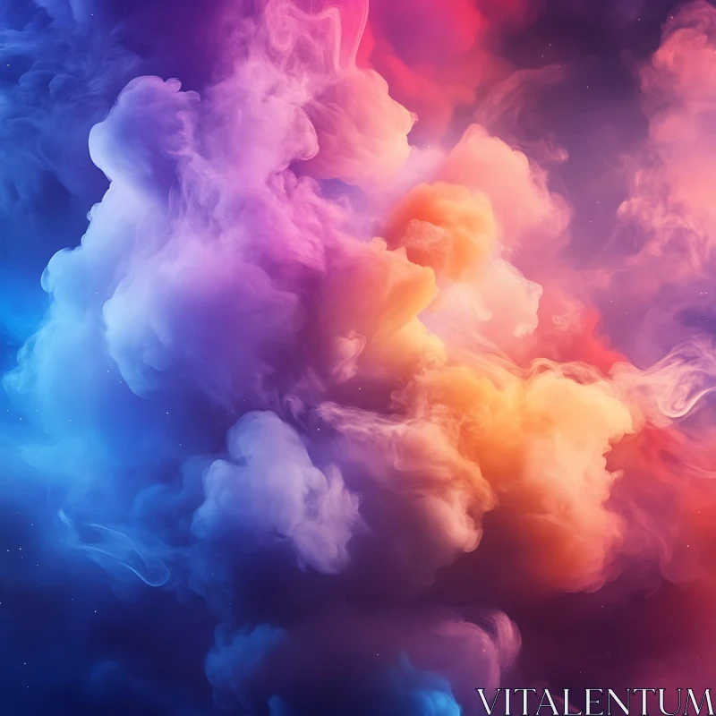 Swirling Nebula of Color AI Image