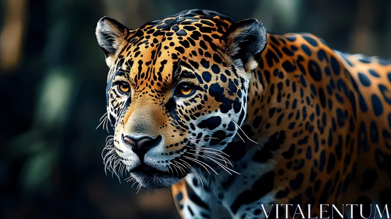 AI ART Close-up of a Jaguar's Prowl