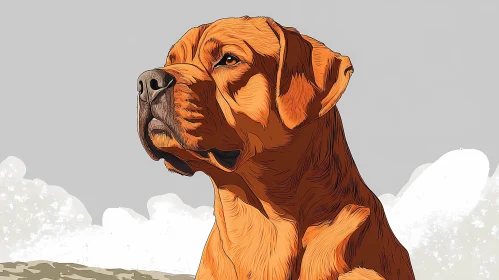 Loyal Canine Artwork with Detailed Features