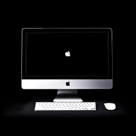 Sleek Apple Desktop with Keyboard and Mouse
