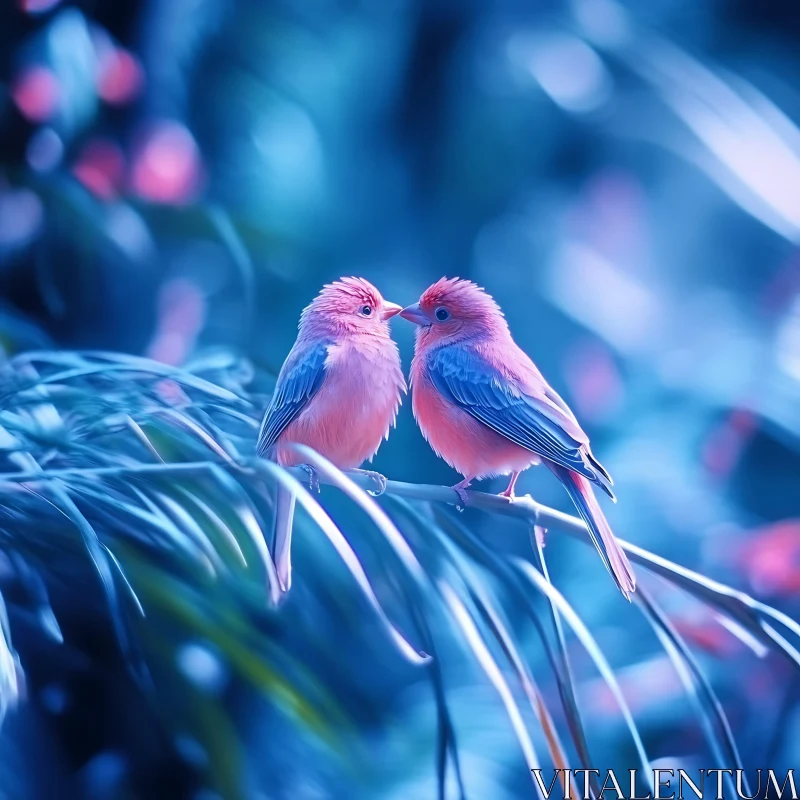 Birds in Love AI Image