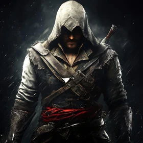 Enigmatic Figure in Dark Attire