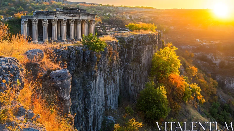 Hellenistic Temple in the Armenian Highlands AI Image