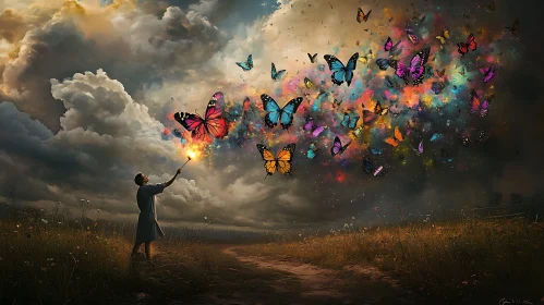 Whimsical Butterfly Dreamscape