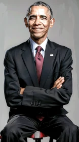 Barack Obama in a Formal Suit