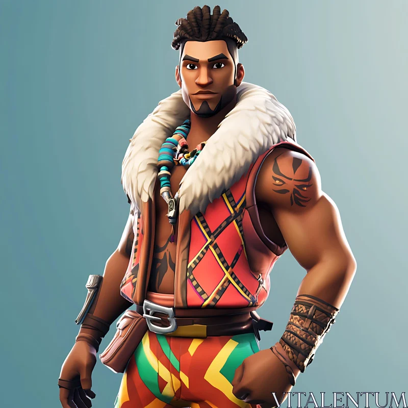 Man in Tribal Fashion AI Image