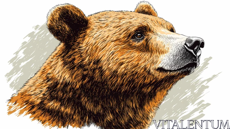 AI ART Detailed Bear Portrait Artwork