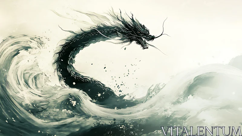 AI ART Sea Dragon Illustration