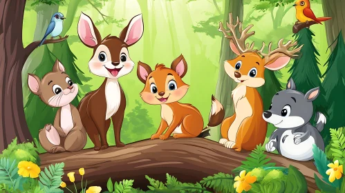 Forest Friends: An Adorable Gathering of Woodland Animals