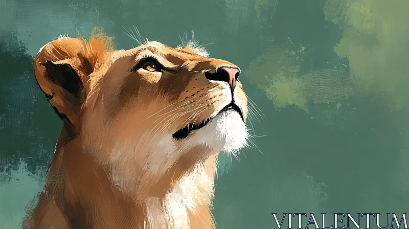 AI ART Majestic Lioness Painting