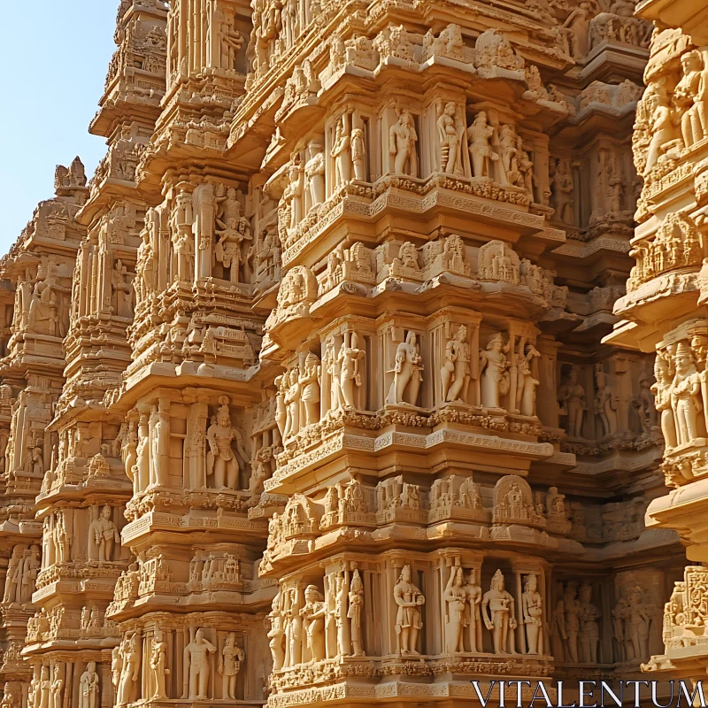 Detailed Ancient Temple Architecture AI Image