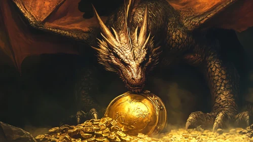 Golden Hoard Dragon Art