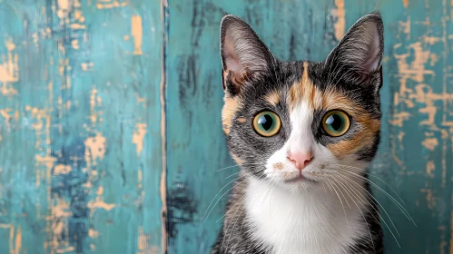 Curious Calico Cat Close-Up