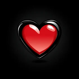 Crimson Heart with Onyx Frame