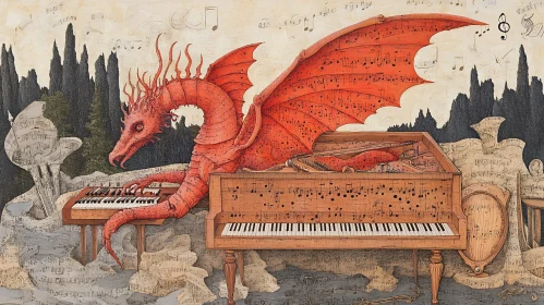 Crimson Dragon Pianist: An Enchanting Composition