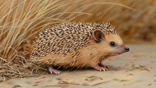 Wild Hedgehog in Grass