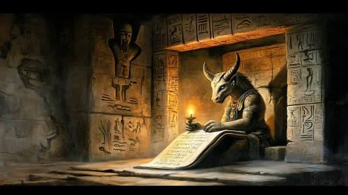 Hieroglyphic Chamber Minotaur Study