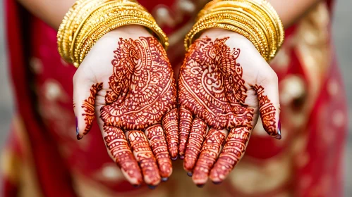 Ornate Mehndi Art on Hands