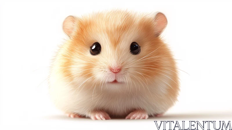 AI ART Fluffy Hamster Close-Up