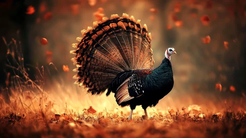 Majestic Turkey Portrait in Fall