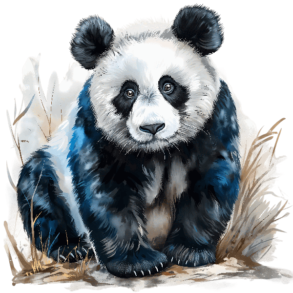 Panda Art T-Shirt POD Design