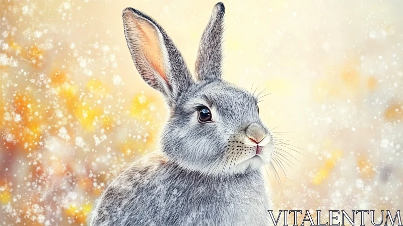 Adorable Fluffy Rabbit AI Image