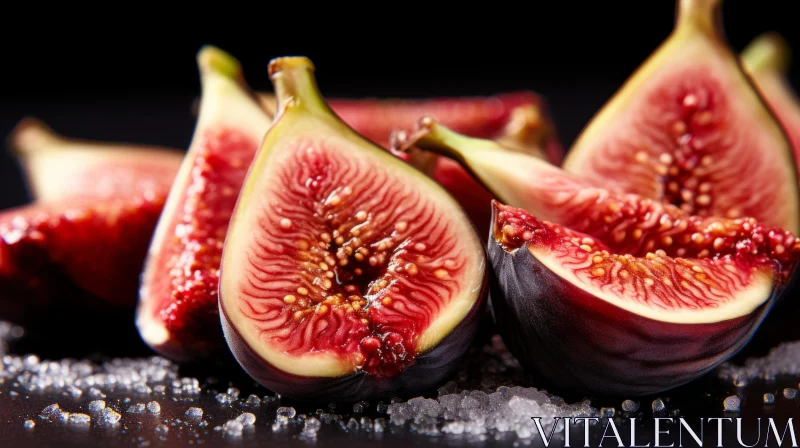 Captivating Image of Red Figs on a Black Background AI Image