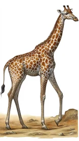 Wildlife Art Featuring a Giraffe