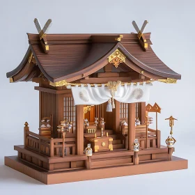 Detailed Japanese Shrine Model