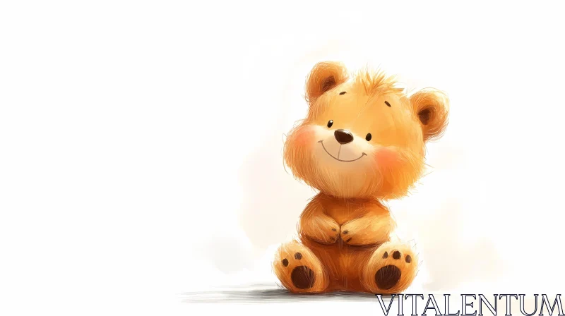 Charming Bear Cub Artwork AI Image