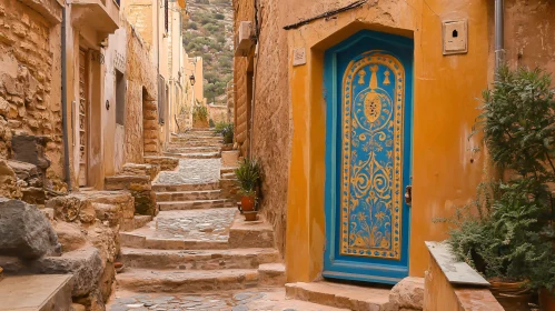 Stone Steps, Blue Door, Old Town