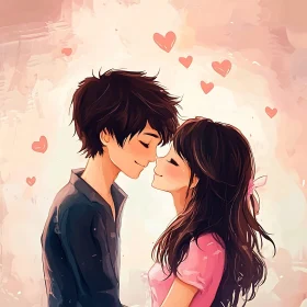 Heartfelt Embrace: A Couple's Intimate Moment