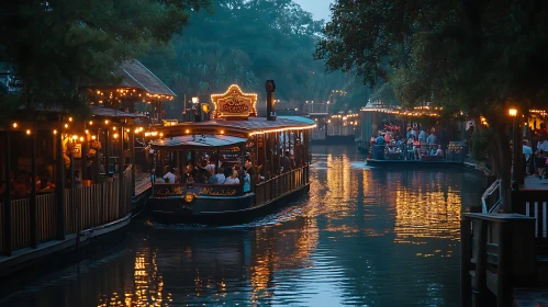 Waterway Cruise at Twilight