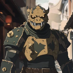 Monster Warrior with a Mask