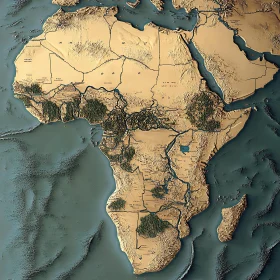 African Continent Topography