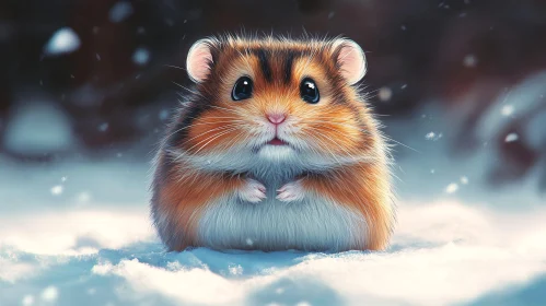 Hamster in Snow